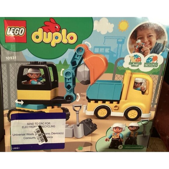 Lego Duplo 10931 Truck & Tracked Excavator Set 20 Pcs Age 2+ Fine Motor Skills I - Picture 1 of 5